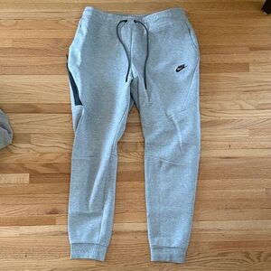 Nike Light Gray Joggers with Black Logo